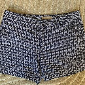 Banana Republic blue and white shorts